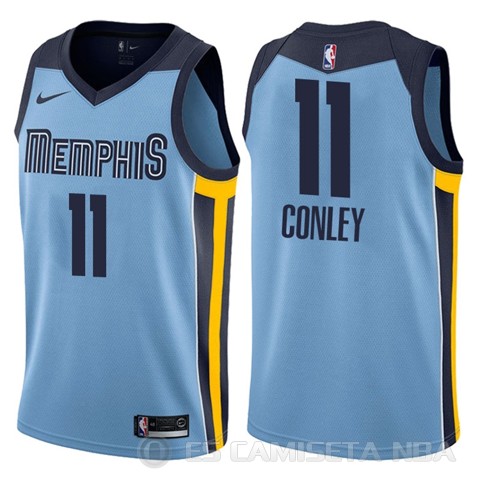 Camiseta Mike Conley #11 Memphis Grizzlies Statement 2017-18 Azul - Haga un click en la imagen para cerrar